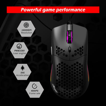 ZELOTES C7 7-buttons RGB Lighting Hollow Computer Office Wired Mouse, C7
