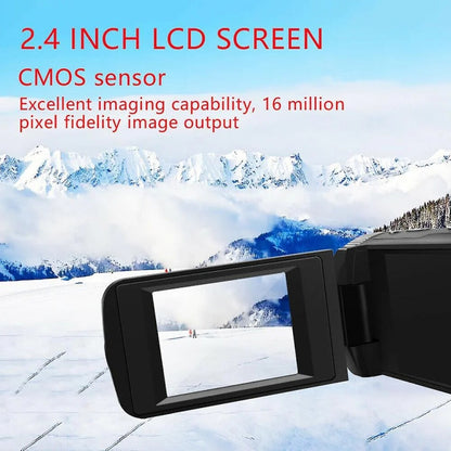 16MP 16X Digital Zoom Vlogging Camera Video Camcorder with 2.4 Inch Flip Screen, Standard US Plug, Standard EU Plug, Standard UK Plug, Standard AU Plug, With Wide Angle & Mic US Plug, With Wide Angle & Mic EU Plug, With Wide Angle & Mic UK Plug