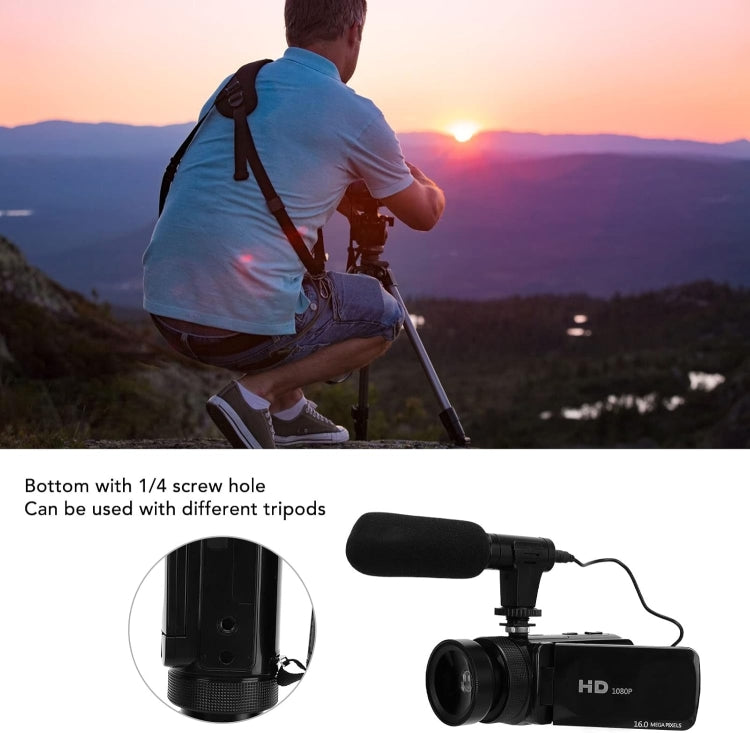 16MP 16X Digital Zoom Vlogging Camera Video Camcorder with 2.4 Inch Flip Screen, Standard US Plug, Standard EU Plug, Standard UK Plug, Standard AU Plug, With Wide Angle & Mic US Plug, With Wide Angle & Mic EU Plug, With Wide Angle & Mic UK Plug