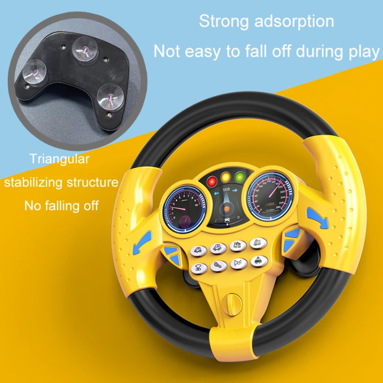 Children Car Copilot Steering Wheel Toy Simulation 360 Rotating Steering Wheel Racing Car Driving Vocal Toy