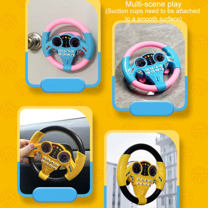 Children Car Copilot Steering Wheel Toy Simulation 360 Rotating Steering Wheel Racing Car Driving Vocal Toy