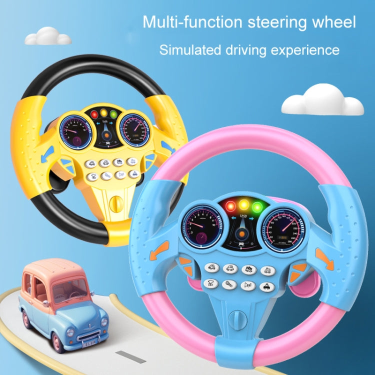 Children Car Copilot Steering Wheel Toy Simulation 360 Rotating Steering Wheel Racing Car Driving Vocal Toy