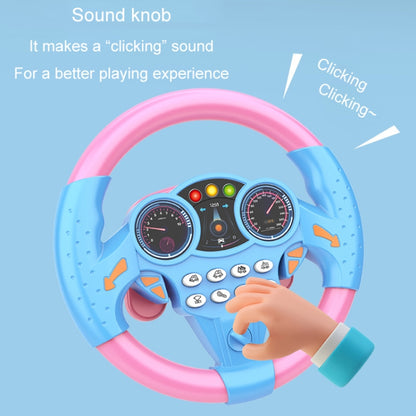 Children Car Copilot Steering Wheel Toy Simulation 360 Rotating Steering Wheel Racing Car Driving Vocal Toy