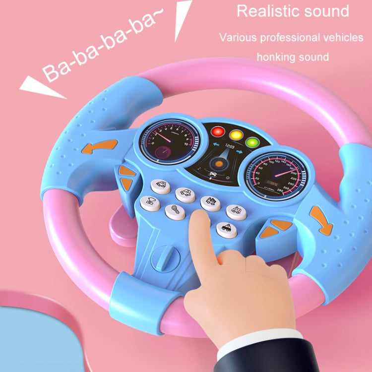 Children Car Copilot Steering Wheel Toy Simulation 360 Rotating Steering Wheel Racing Car Driving Vocal Toy