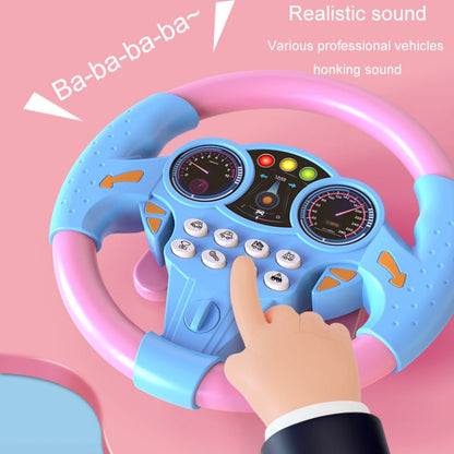 Children Car Copilot Steering Wheel Toy Simulation 360 Rotating Steering Wheel Racing Car Driving Vocal Toy