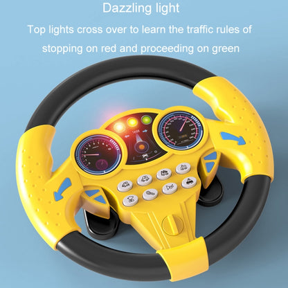Children Car Copilot Steering Wheel Toy Simulation 360 Rotating Steering Wheel Racing Car Driving Vocal Toy