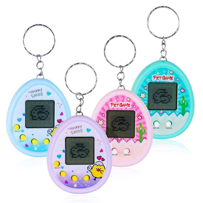 Electronic Pet Game Toy Feed Genie Nostalgic Virtual Cyber Digital Game Keychain Toy For Kids, Cactus (Pink), Cactus (Green), Cactus (White), Chick (Pink), Chick (Blue), Chick (Purple)