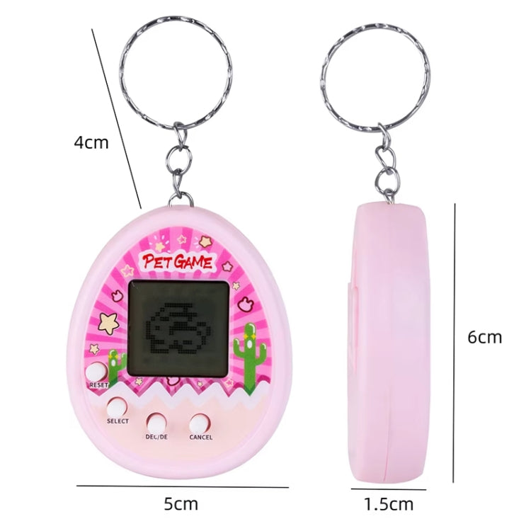 Electronic Pet Game Toy Feed Genie Nostalgic Virtual Cyber Digital Game Keychain Toy For Kids, Cactus (Pink), Cactus (Green), Cactus (White), Chick (Pink), Chick (Blue), Chick (Purple)