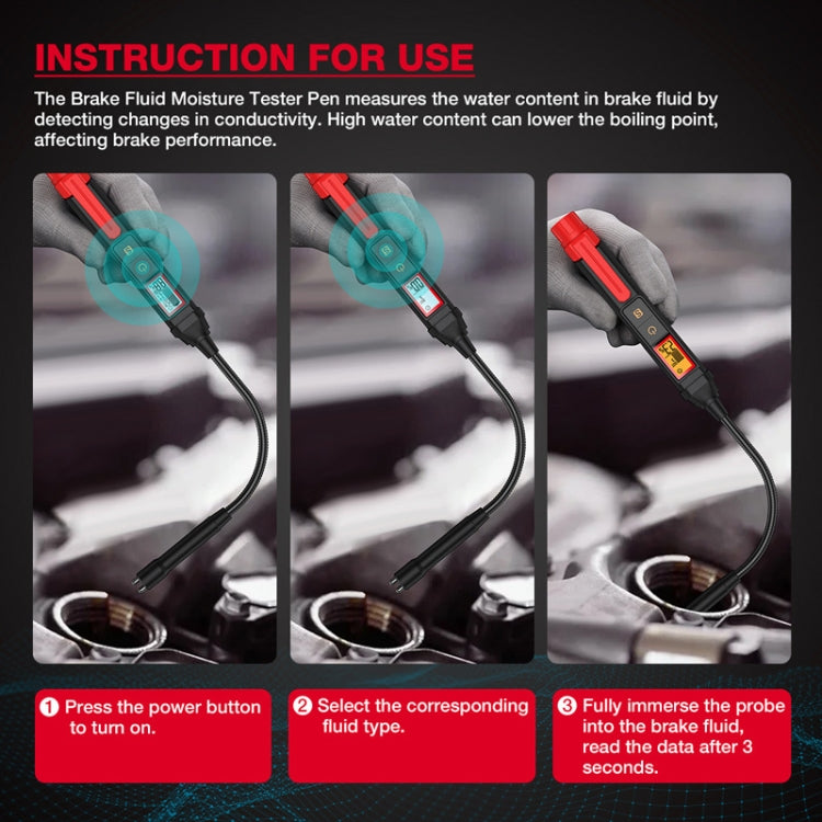 HABOTEST HT663L Motorcycle Vehicle Brake Fluid Moisture Detection Pen, HT663L