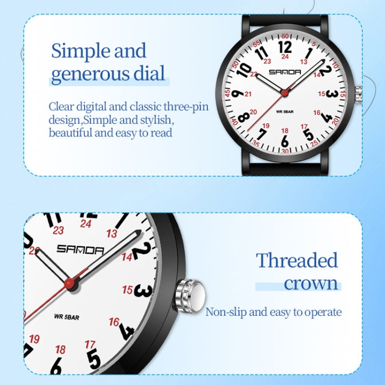SANDA Quartz Watch Simple Temperament Casual Women Watch