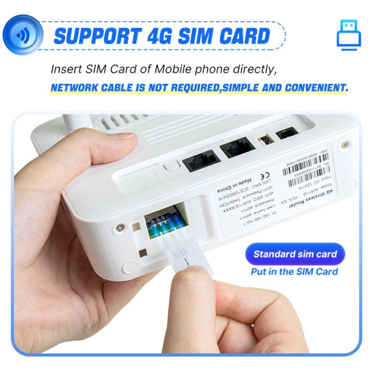 4G WiFi6 VOLTE CPE Wireless SIM Card Router With RJ45+RJ11, EU Plug, B818PRO European Version