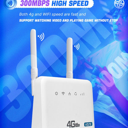 4G WiFi6 VOLTE CPE Wireless SIM Card Router With RJ45+RJ11, EU Plug, B818PRO European Version