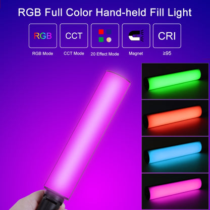 VLOGLITE Full Colorful Handheld Fill Light Stick Live Photography Ambient Light Outdoor Lighting, W200RGB