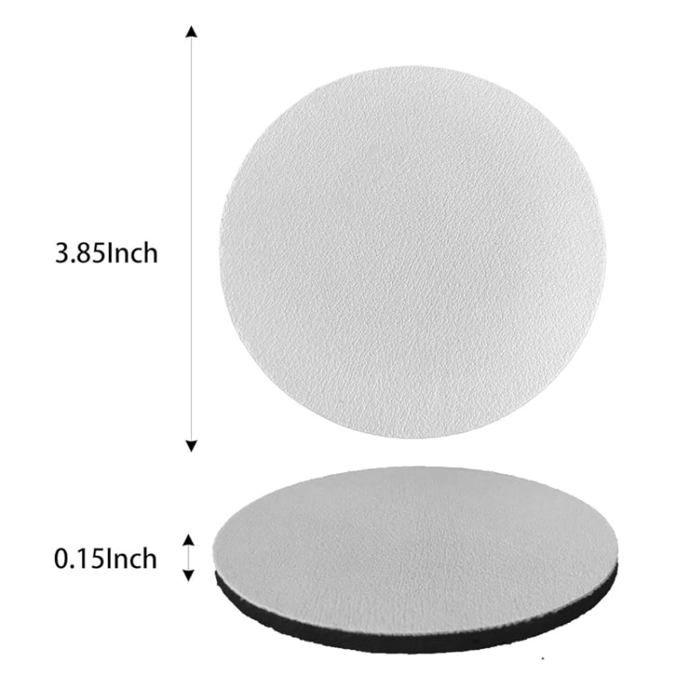 4pcs PU Leather Car Coaster Car Decorative Water Absorption Cup Sink Mat, 6.8cm