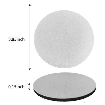 4pcs PU Leather Car Coaster Car Decorative Water Absorption Cup Sink Mat, 6.8cm