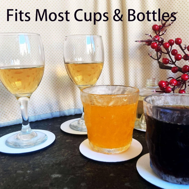 4pcs PU Leather Car Coaster Car Decorative Water Absorption Cup Sink Mat, 6.8cm