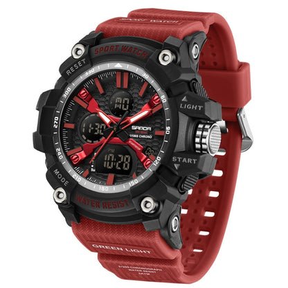 SANDA Men Electronic Watch Outdoor Sports Luminous Watch