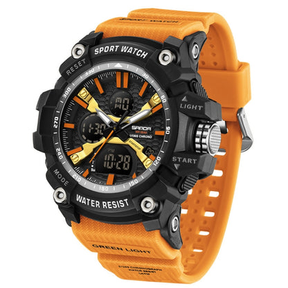 SANDA Men Electronic Watch Outdoor Sports Luminous Watch