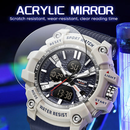 SANDA Men Electronic Watch Outdoor Sports Luminous Watch