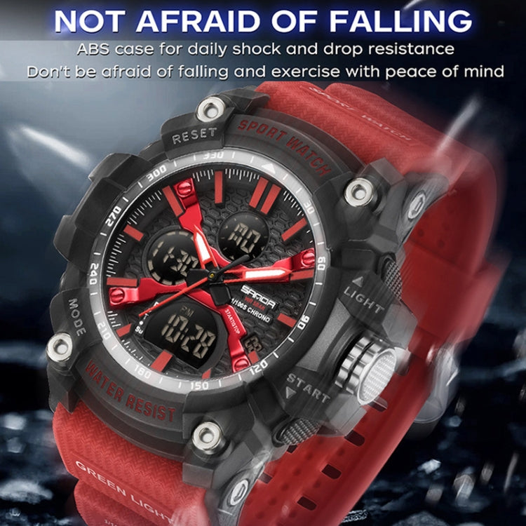 SANDA Men Electronic Watch Outdoor Sports Luminous Watch