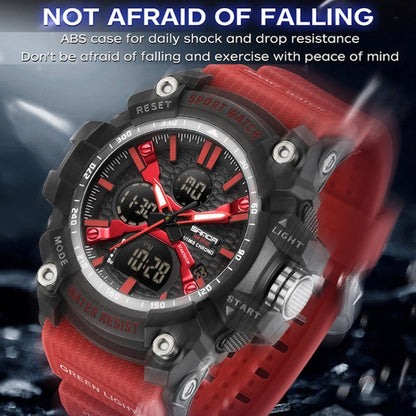 SANDA Men Electronic Watch Outdoor Sports Luminous Watch