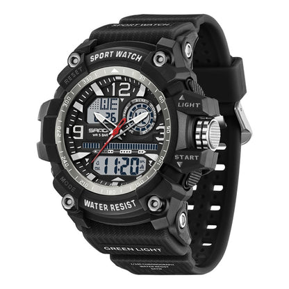 SANDA Large Dial Electronic Watch Multi-function Outdoor Sports Watch