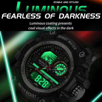 SANDA Large Dial Electronic Watch Multi-function Outdoor Sports Watch