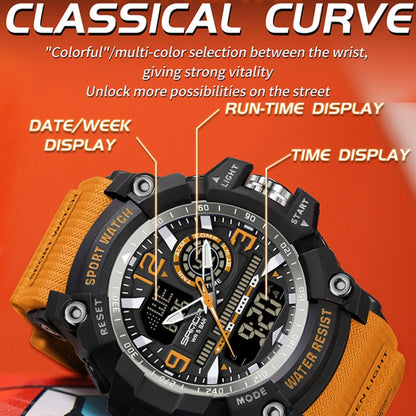 SANDA Large Dial Electronic Watch Multi-function Outdoor Sports Watch