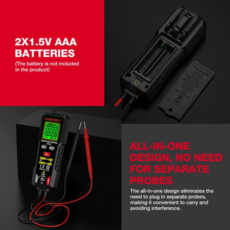 HABOTEST HT93 Phase Sequence Detection Intelligent Anti-Burn-In Fully Automatic Multimeter, HT93