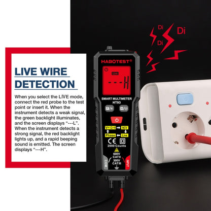 HABOTEST HT93 Phase Sequence Detection Intelligent Anti-Burn-In Fully Automatic Multimeter, HT93