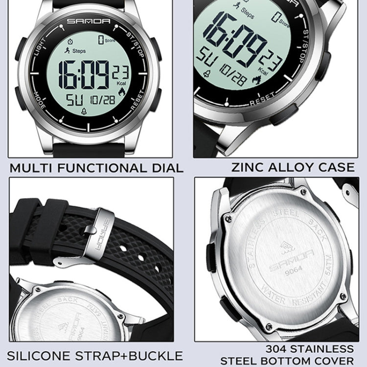 SANDA Student Sports Watch Calorie Counting Electronic Watch Sleep Monitoring Smart Watch