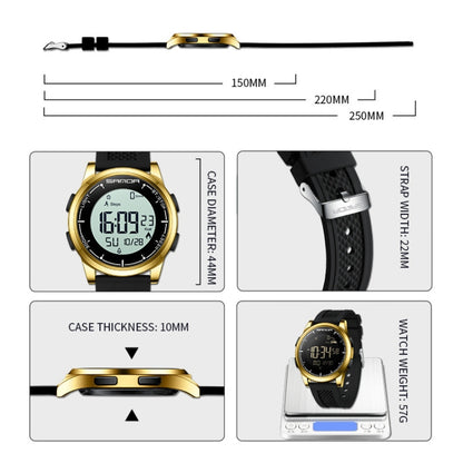 SANDA Student Sports Watch Calorie Counting Electronic Watch Sleep Monitoring Smart Watch