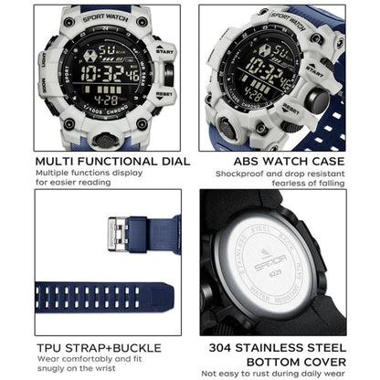 SANDA Outdoor Sports Watch Simple Multifunction Electronic Watch