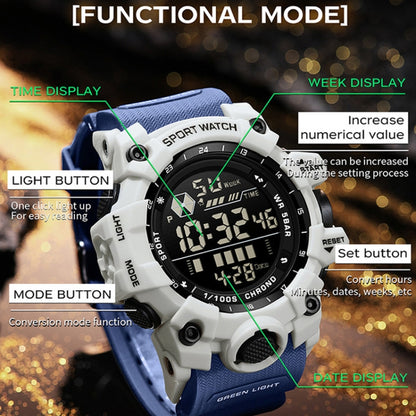 SANDA Outdoor Sports Watch Simple Multifunction Electronic Watch
