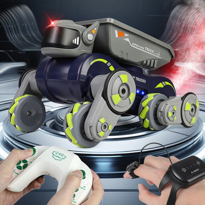 Eight Wheel Stunt Robot Dog Smart Gesture Sensor RC Kids Toy Car With Lights Music Spray Car, Green Single RC, Orange Single RC, Green Dual RC, Orange Dual RC, Tank Green Single RC, Tank Orange Single RC, Tank Green Dual RC, Tank Orange Dual RC