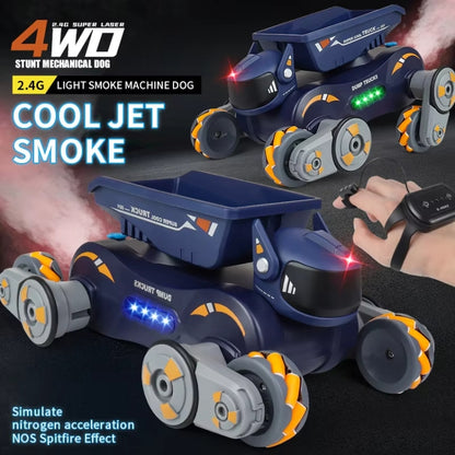 Eight Wheel Stunt Robot Dog Smart Gesture Sensor RC Kids Toy Car With Lights Music Spray Car, Green Single RC, Orange Single RC, Green Dual RC, Orange Dual RC, Tank Green Single RC, Tank Orange Single RC, Tank Green Dual RC, Tank Orange Dual RC