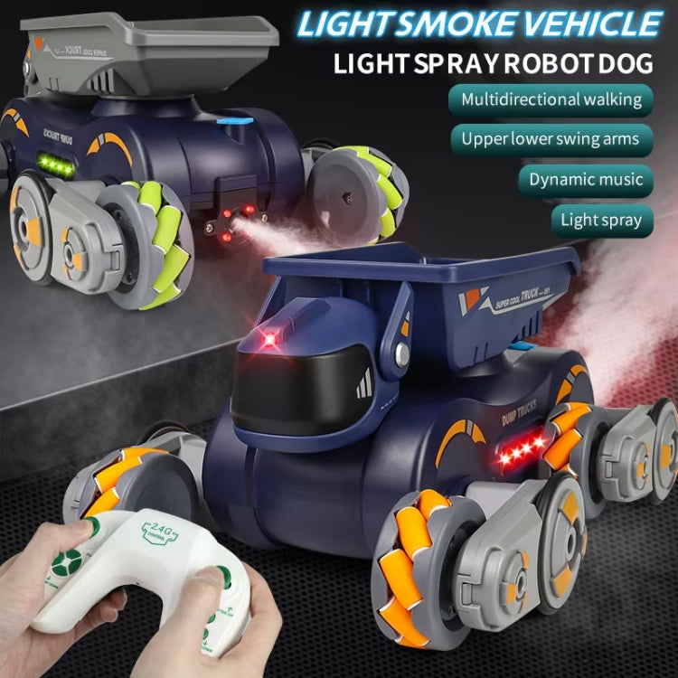 Eight Wheel Stunt Robot Dog Smart Gesture Sensor RC Kids Toy Car With Lights Music Spray Car, Green Single RC, Orange Single RC, Green Dual RC, Orange Dual RC, Tank Green Single RC, Tank Orange Single RC, Tank Green Dual RC, Tank Orange Dual RC