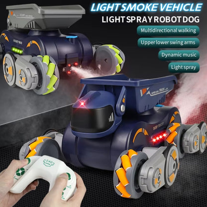 Eight Wheel Stunt Robot Dog Smart Gesture Sensor RC Kids Toy Car With Lights Music Spray Car, Green Single RC, Orange Single RC, Green Dual RC, Orange Dual RC, Tank Green Single RC, Tank Orange Single RC, Tank Green Dual RC, Tank Orange Dual RC