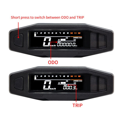 Motorcycle HD LCD Fuel Level Speed Electronic Instrument