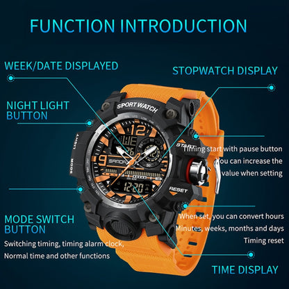 SANDA Student Teenager Electronic Watch Multi-functional Wristwatch