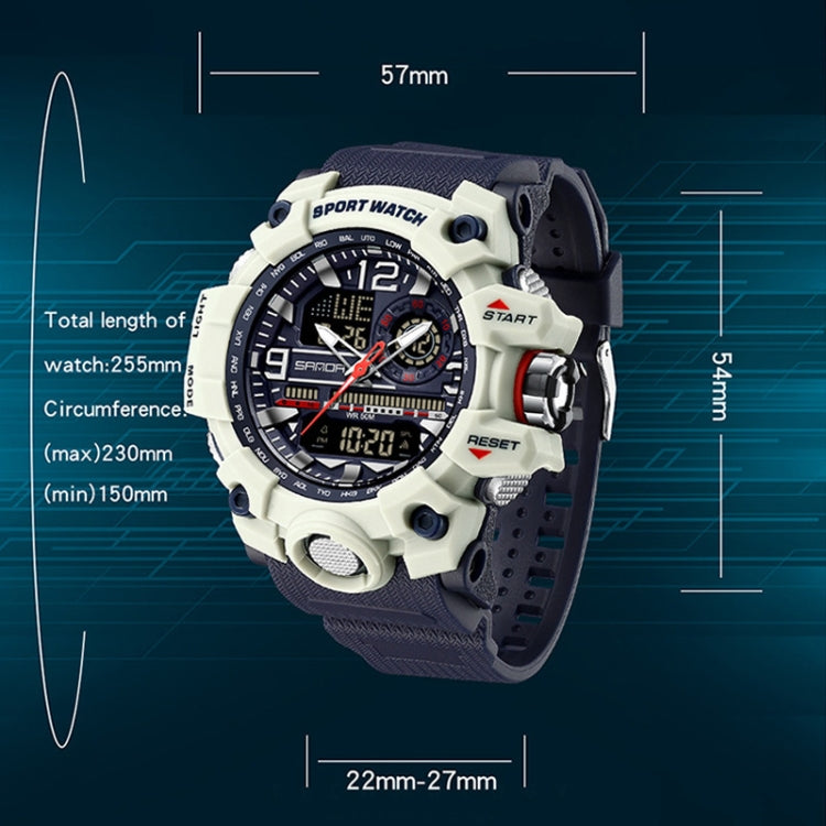 SANDA Student Teenager Electronic Watch Multi-functional Wristwatch