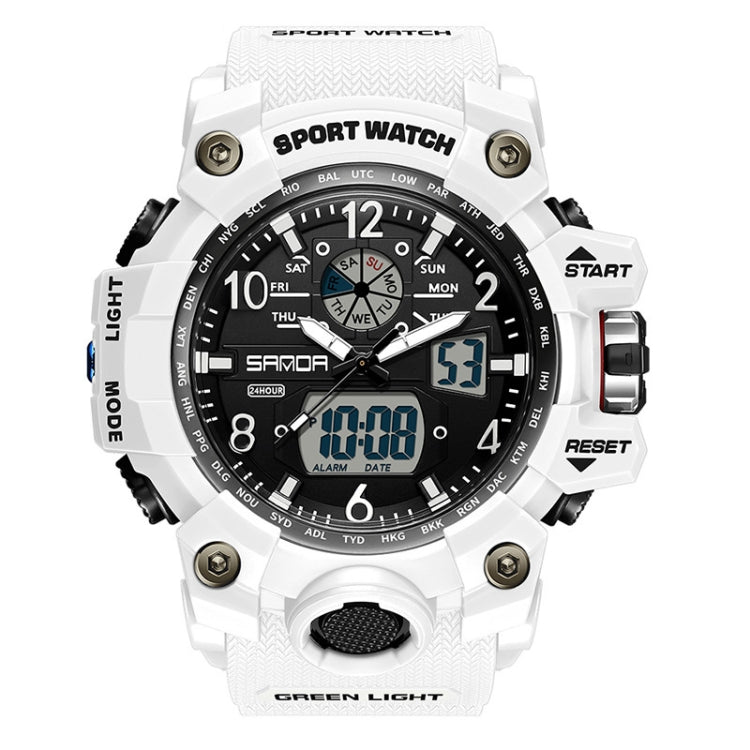 SANDA Teenagers Sports Electronic Watch Men Personalised Wristwatch