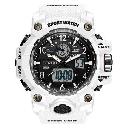 SANDA Teenagers Sports Electronic Watch Men Personalised Wristwatch