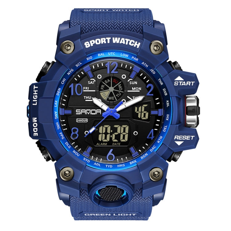 SANDA Teenagers Sports Electronic Watch Men Personalised Wristwatch