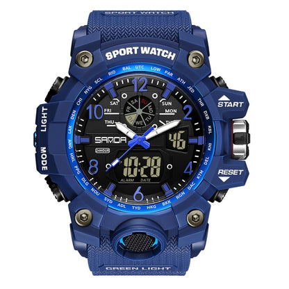 SANDA Teenagers Sports Electronic Watch Men Personalised Wristwatch