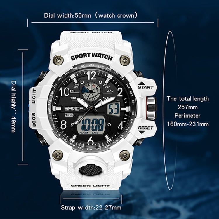 SANDA Teenagers Sports Electronic Watch Men Personalised Wristwatch