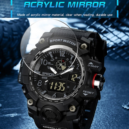 SANDA Teenagers Sports Electronic Watch Men Personalised Wristwatch