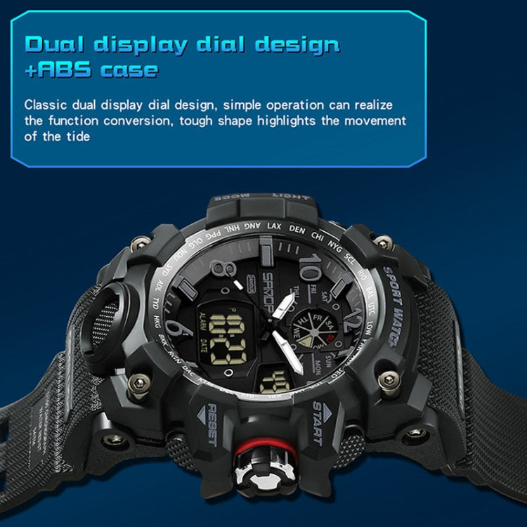 SANDA Teenagers Sports Electronic Watch Men Personalised Wristwatch