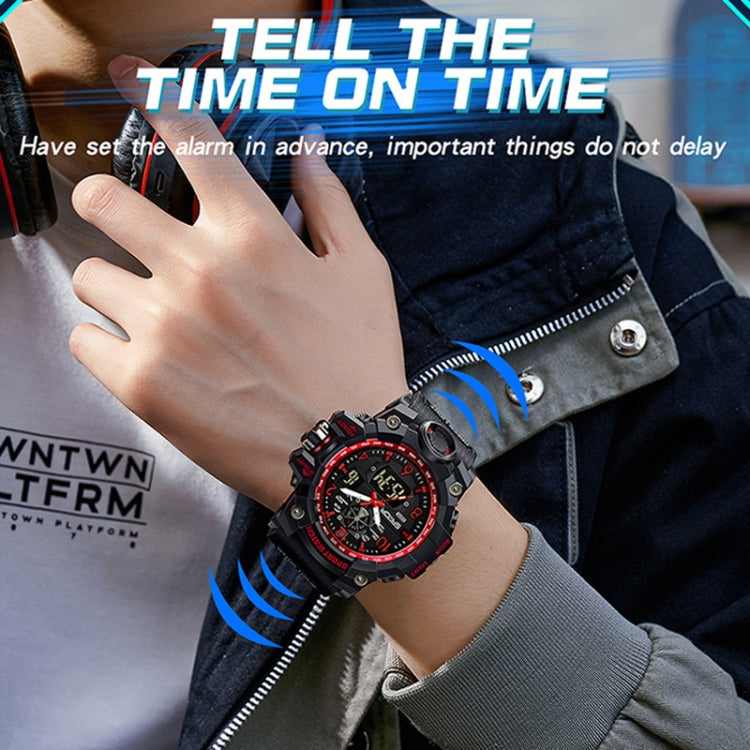 SANDA Teenagers Sports Electronic Watch Men Personalised Wristwatch