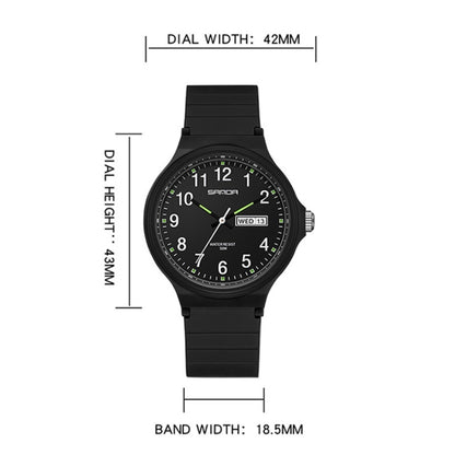 SANDA Medium Double Calendar Electronic Quartz Watch Outdoor Leisure Men Women Students Wristwatch